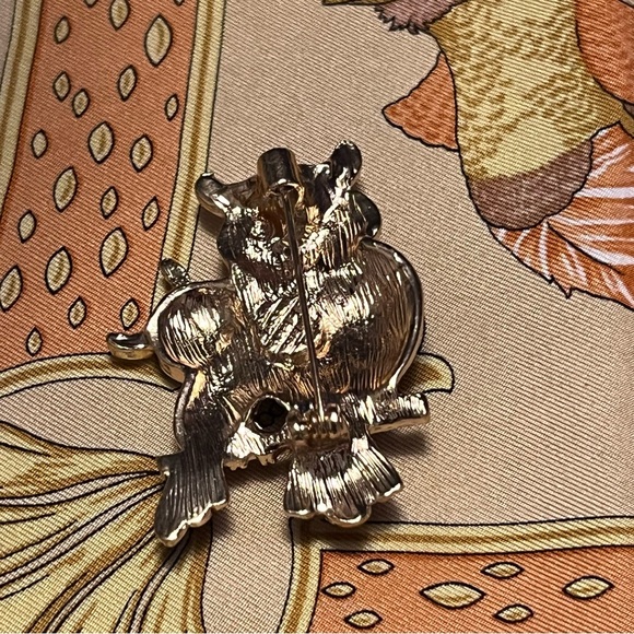 Rhinestone Owl Brooch Pin - Picture 7 of 7